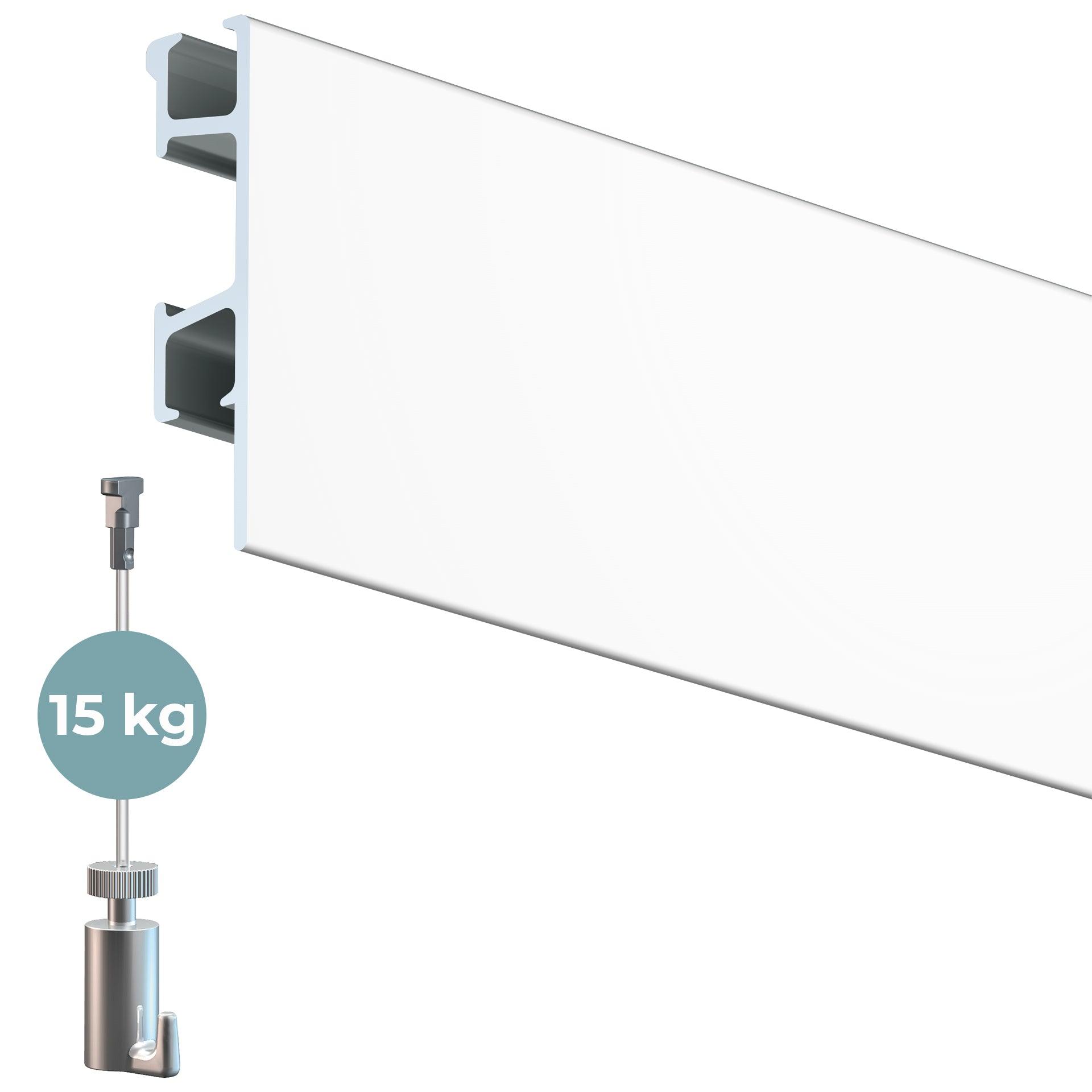Click Rail Pro 200 cm - Oppheng av tyngre kunstverk alt-i-ett sett - Bildeopphengssystem