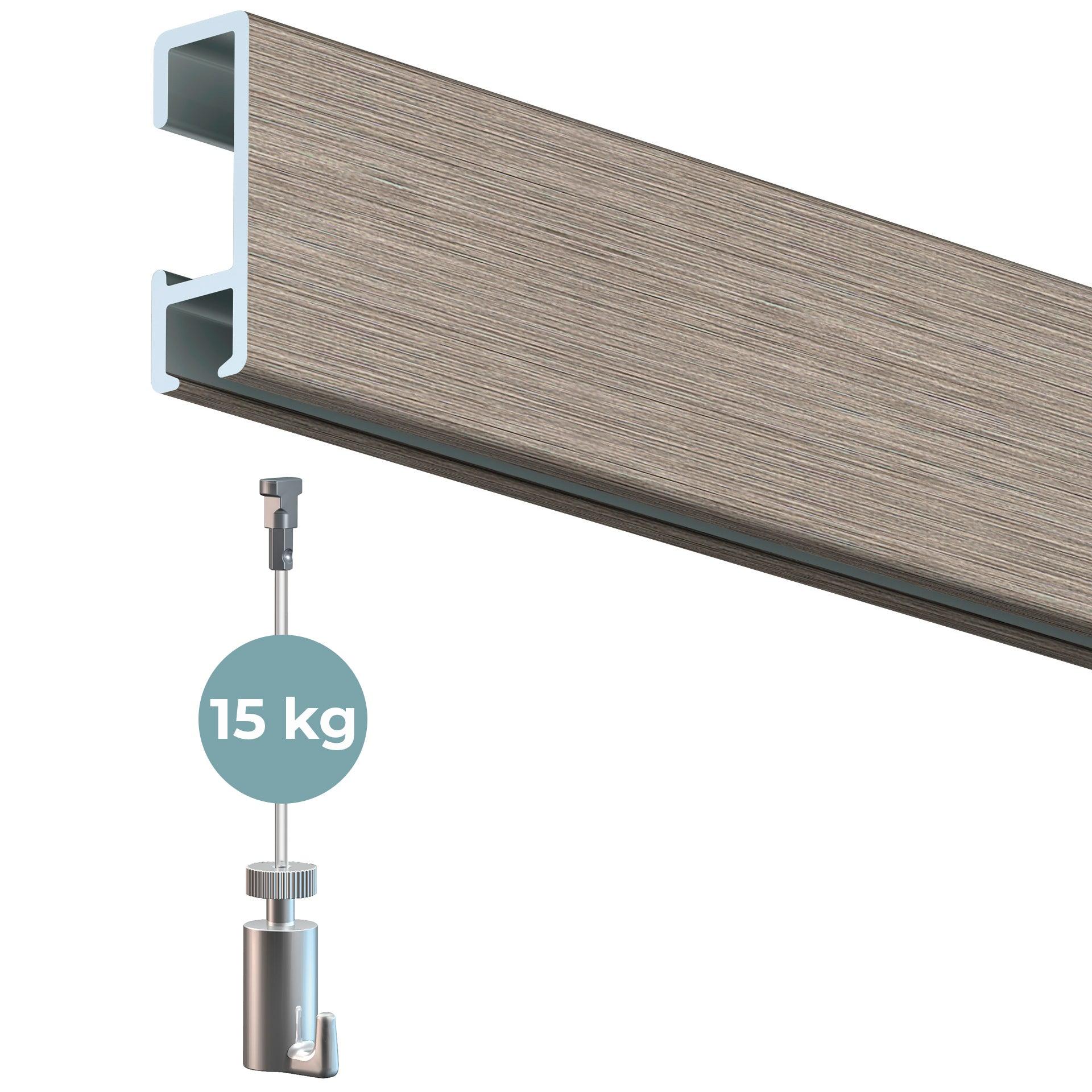 Click Rail 200 cm - En diskré opphengsskinne: mestselgende produkt alt-i-ett sett - Bildeopphengssystem