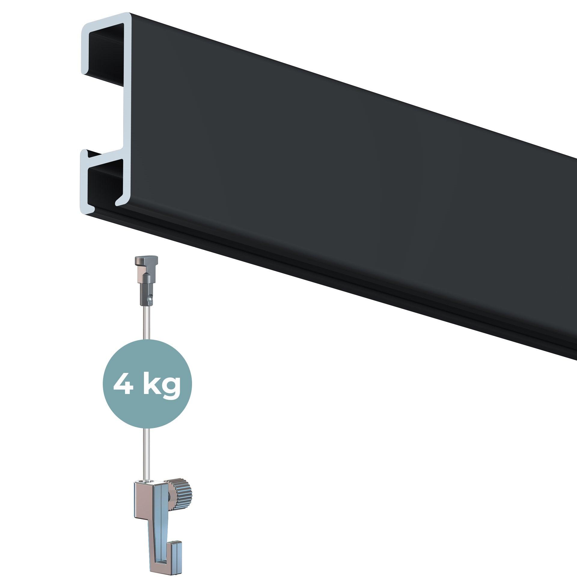 Click Rail 200 cm - En diskré opphengsskinne: mestselgende produkt alt-i-ett sett - Bildeopphengssystem