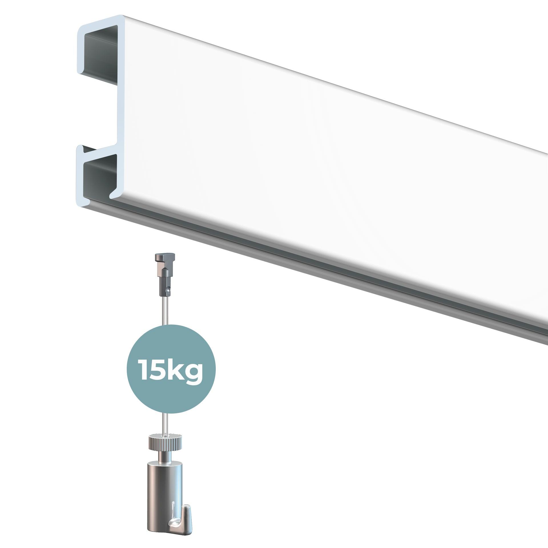 Click Rail 200 cm - En diskré opphengsskinne: mestselgende produkt alt-i-ett sett - Bildeopphengssystem