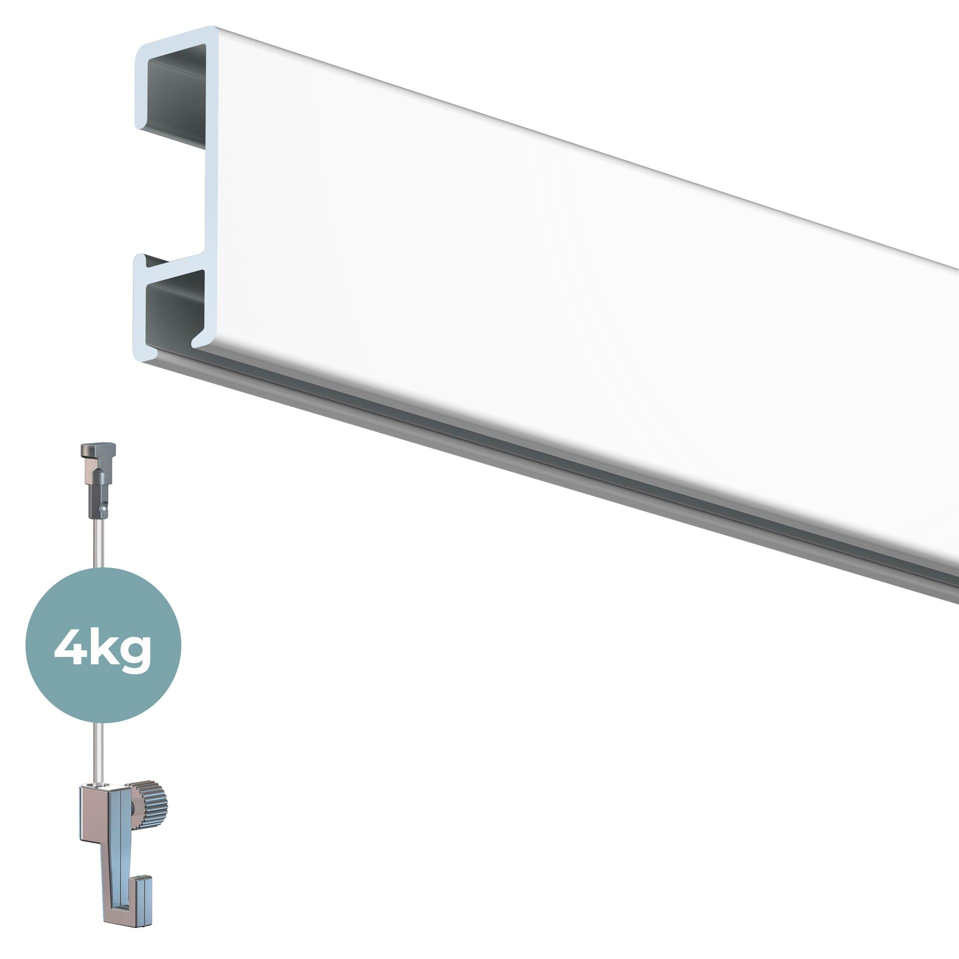 Click Rail 200 cm - En diskré opphengsskinne: mestselgende produkt alt-i-ett sett - Bildeopphengssystem
