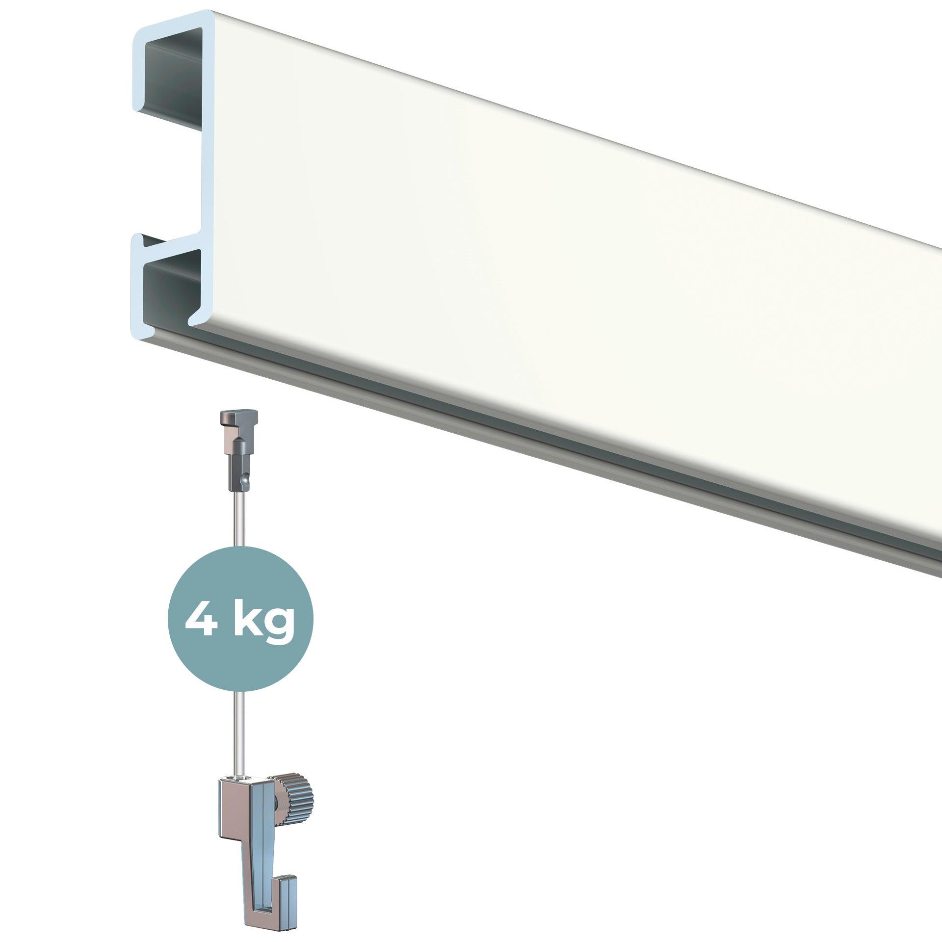 Click Rail 200 cm - En diskré opphengsskinne: mestselgende produkt alt-i-ett sett - Bildeopphengssystem