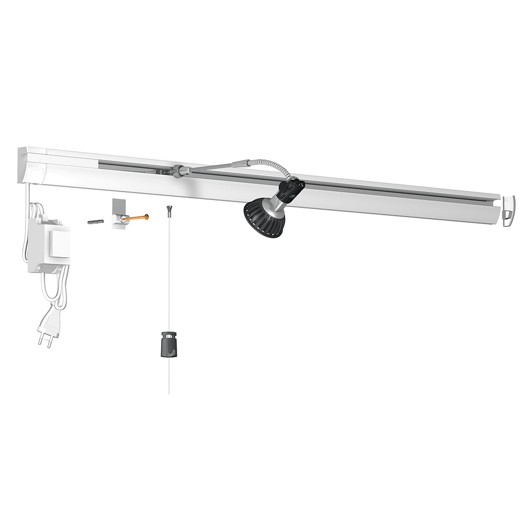 Combi Rail Pro Light by Artiteq - Opphengssystem kombinert med belysning - Bildeopphengssystem
