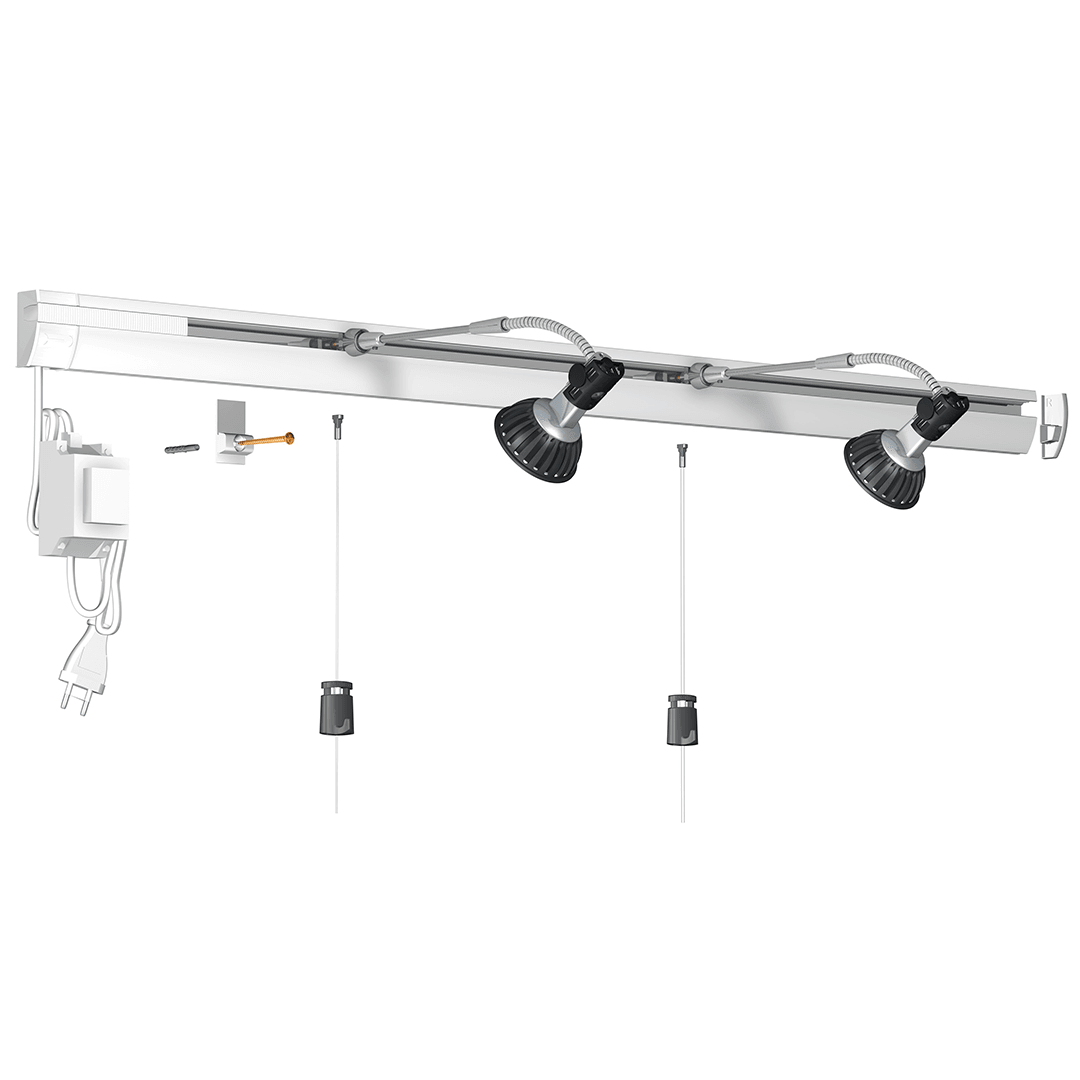 Combi Rail Pro Light by Artiteq - Opphengssystem kombinert med belysning - Bildeopphengssystem