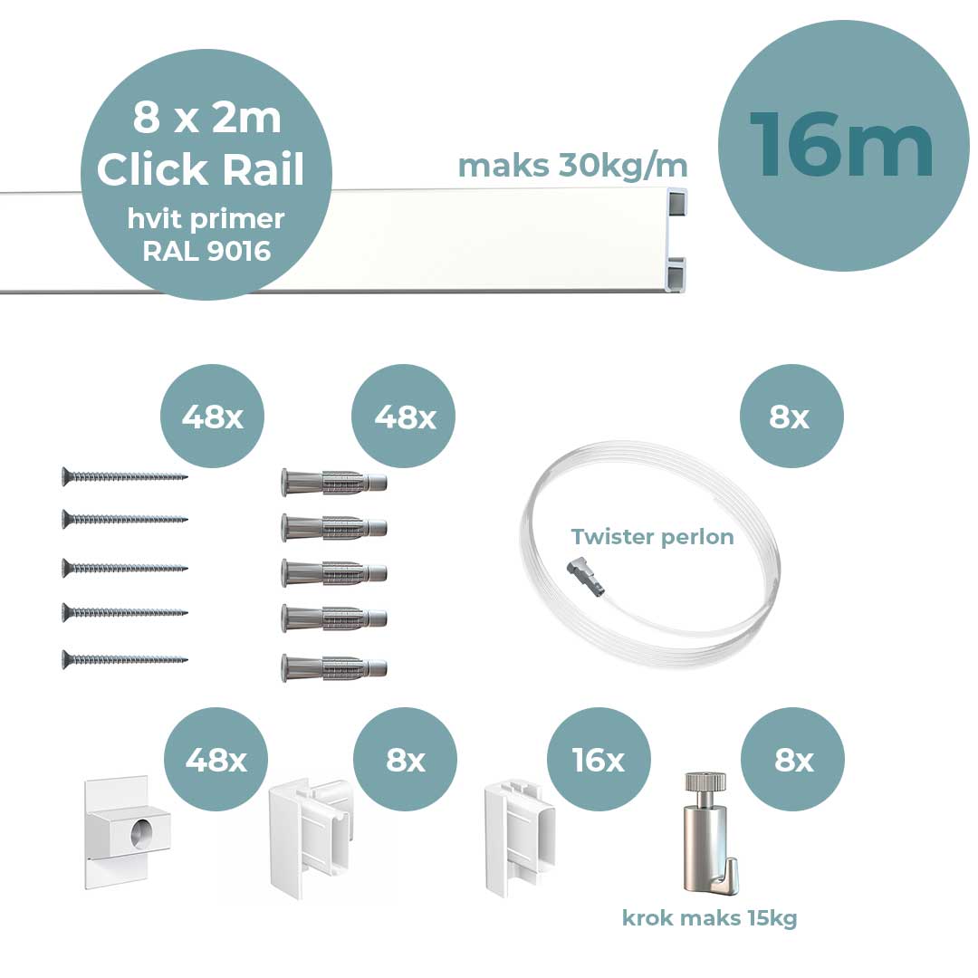 Artiteq Click Rail 2 mtr fordelspakker