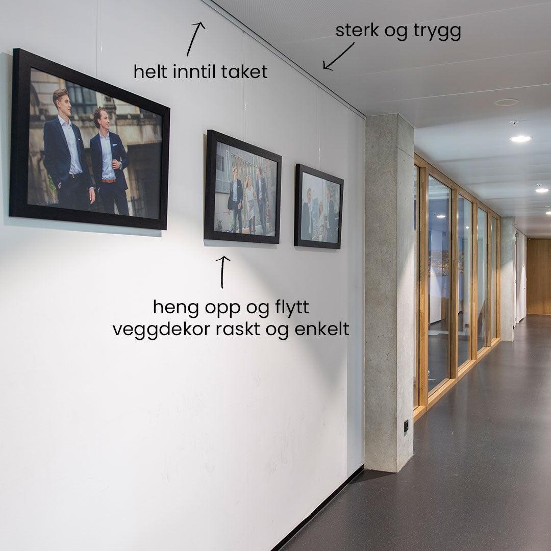 Artiteq Click Rail 200 cm - Oppheng av kunst, elevarbeider og informasjon - Bildeopphengssystem