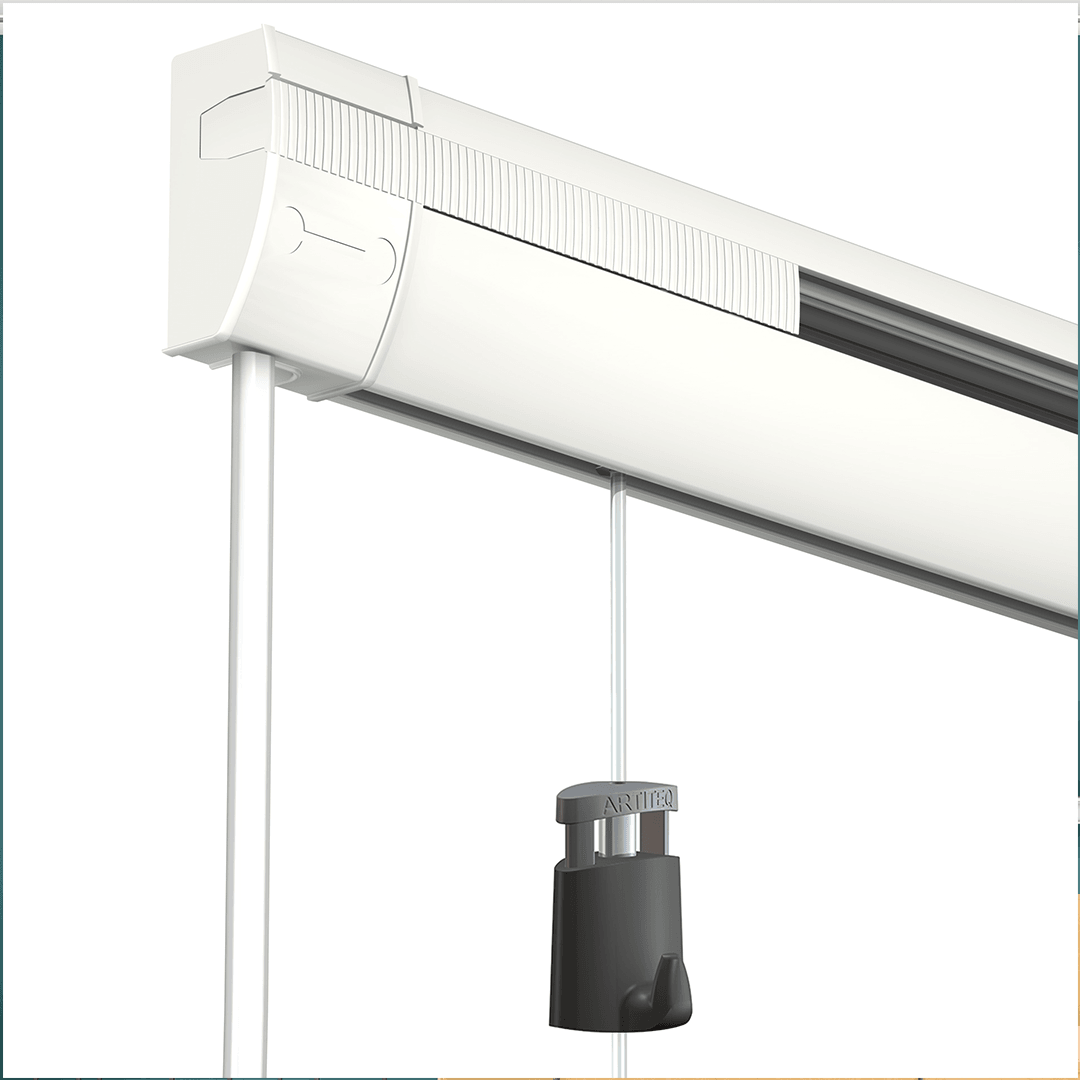 Artiteq Combi Rail Pro Light - Opphengssystem kombinert med belysning - Bildeopphengssystem